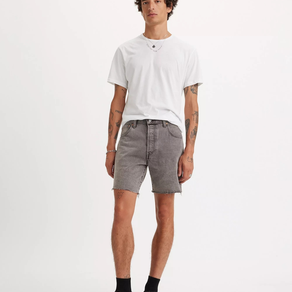 Men's Gray Denim Shorts